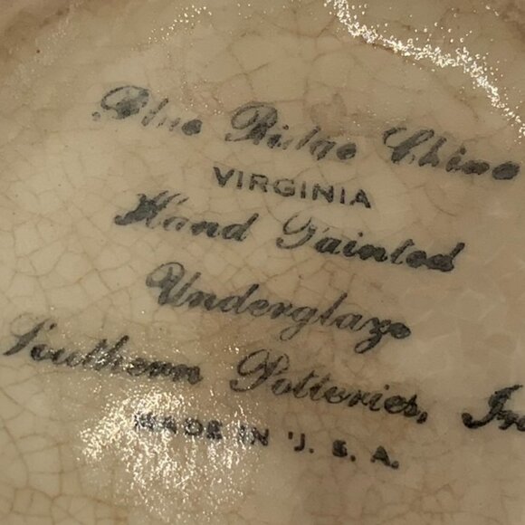 1940s Southern Potteries Blue Ridge China Hand-Painted Pitcher - Picture 7 of 7